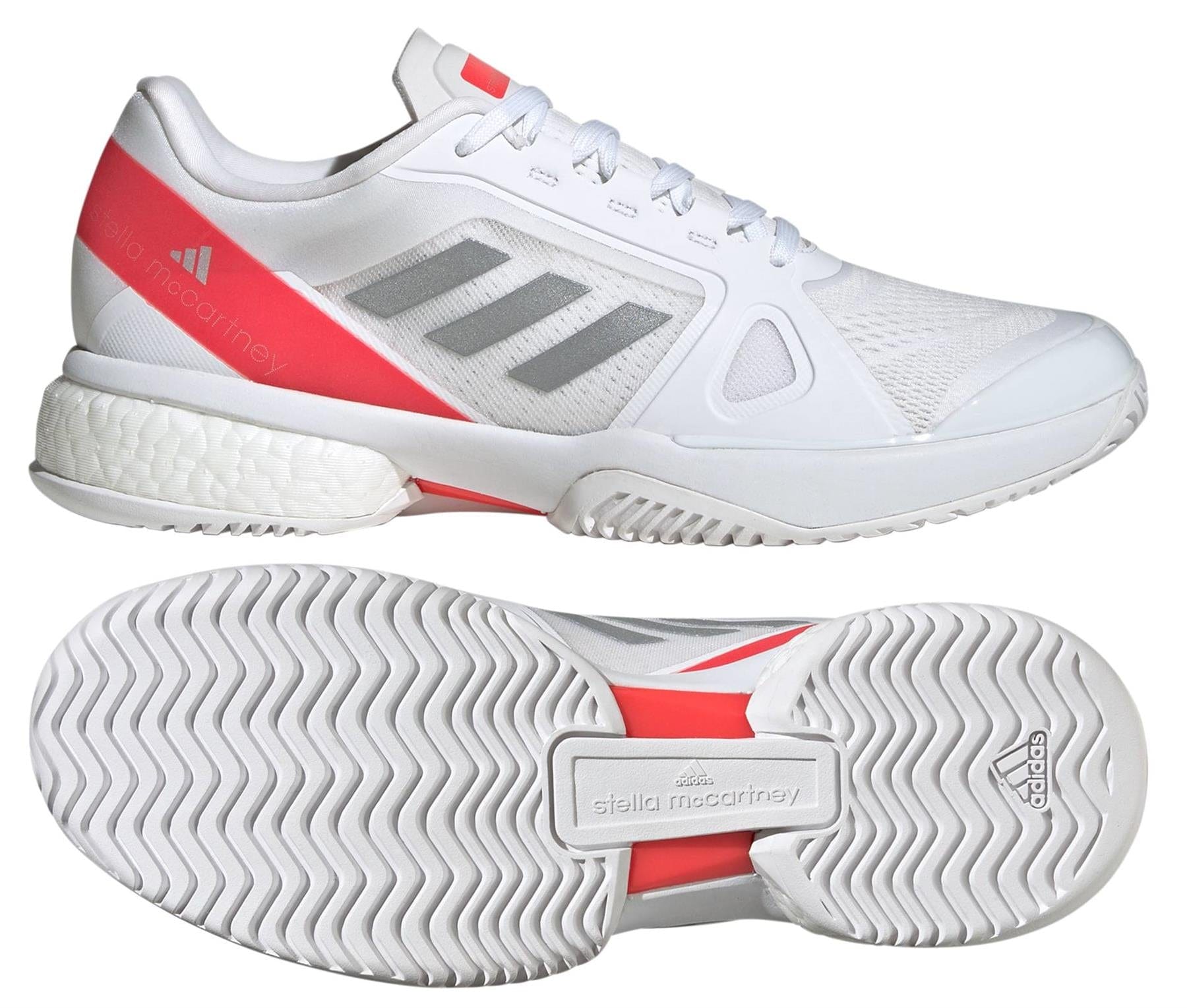 ADIDAS Stella Court Womens Tennis Shoes White Red