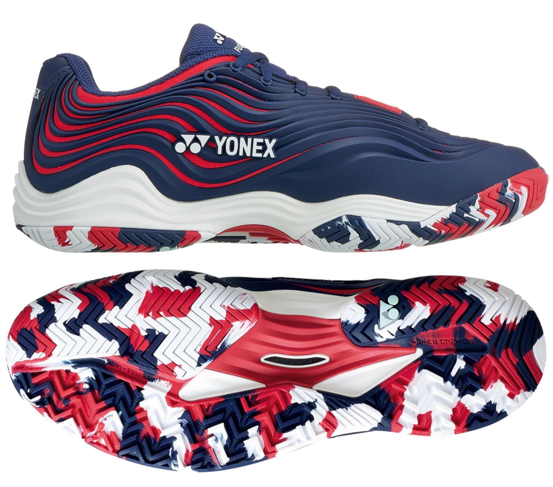 Yonex Power Cushion FusionRev Mens Tennis Shoes Navy Red