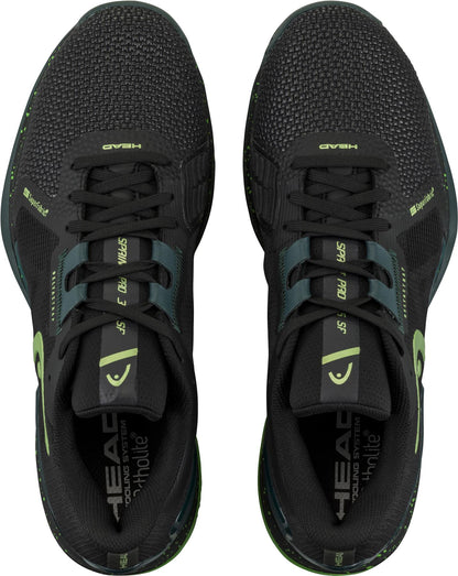 HEAD Sprint Pro SF Mens Tennis Shoes - Black / Forest Green - Top