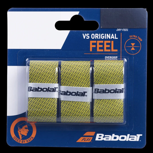 Babolat VS Original X3 Tennis Overgrip - Black Yellow