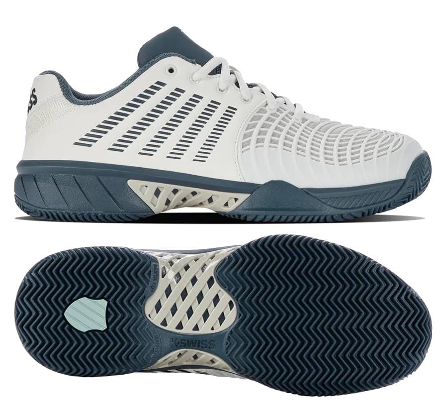 K-Swiss Express Light HB Mens Indoor Court Shoes Star White Moonstruck Indian Teal