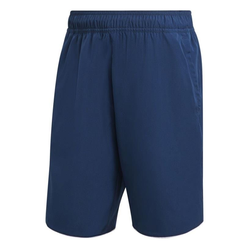 Introducing the ADIDAS Mens Club 7" Tennis Shorts in navy, expertly crafted from durable ripstop fabric. These shorts feature an elastic waistband and side pockets, making them perfect for any activity. Designed with AEROREADY technology, they keep you cool and comfortable on the court.