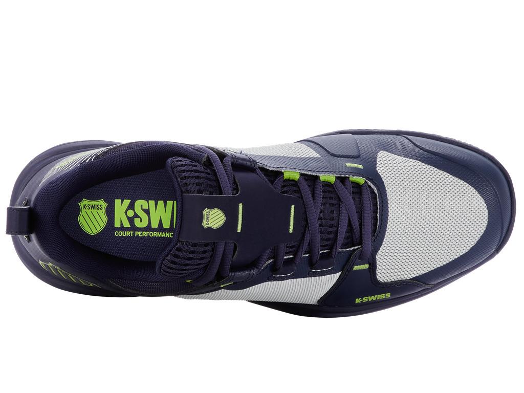 K-Swiss Ultrashot Team Mens Tennis Shoes - Peacoat / Grey Violet / Green - Top