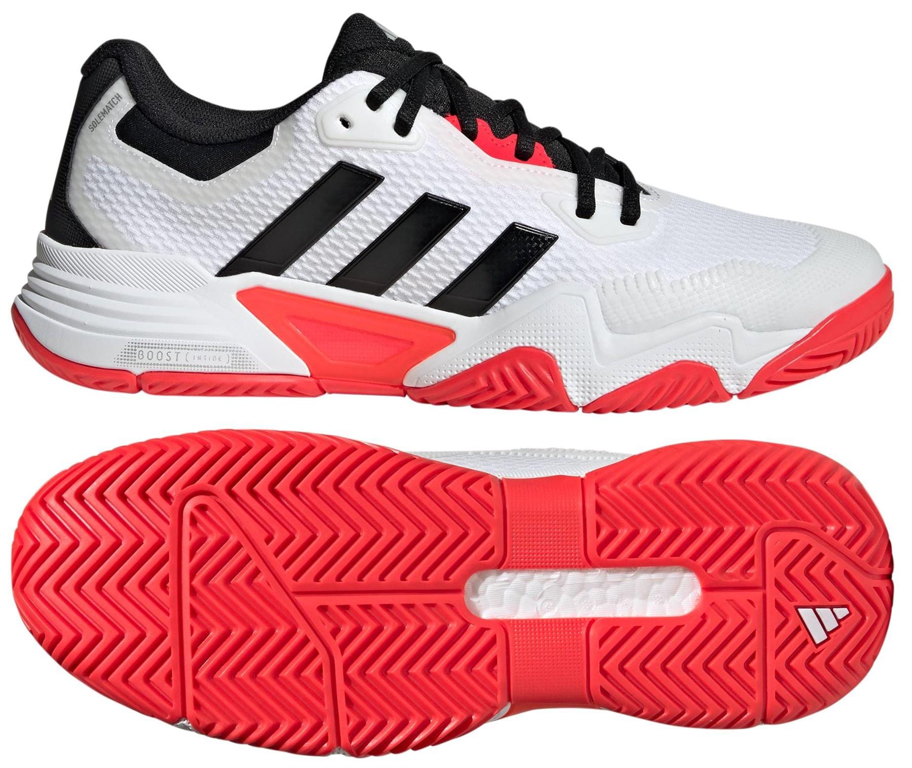 ADIDAS Solematch Control Mens Tennis Shoes White Black Red