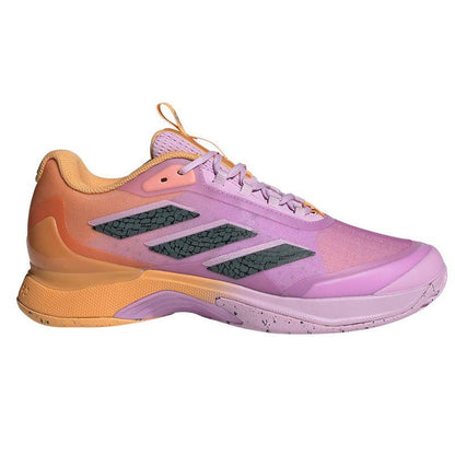 ADIDAS Avacourt 2 Womens Tennis Shoes - Hazy Orange / Legend Ivy / Bliss Lilac - Right