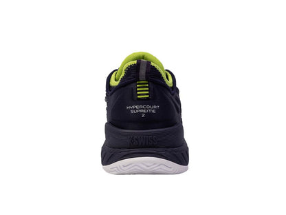 K-Swiss Hypercourt Supreme 2 Mens Tennis Shoes - Peacoat / White / Lime - Rear