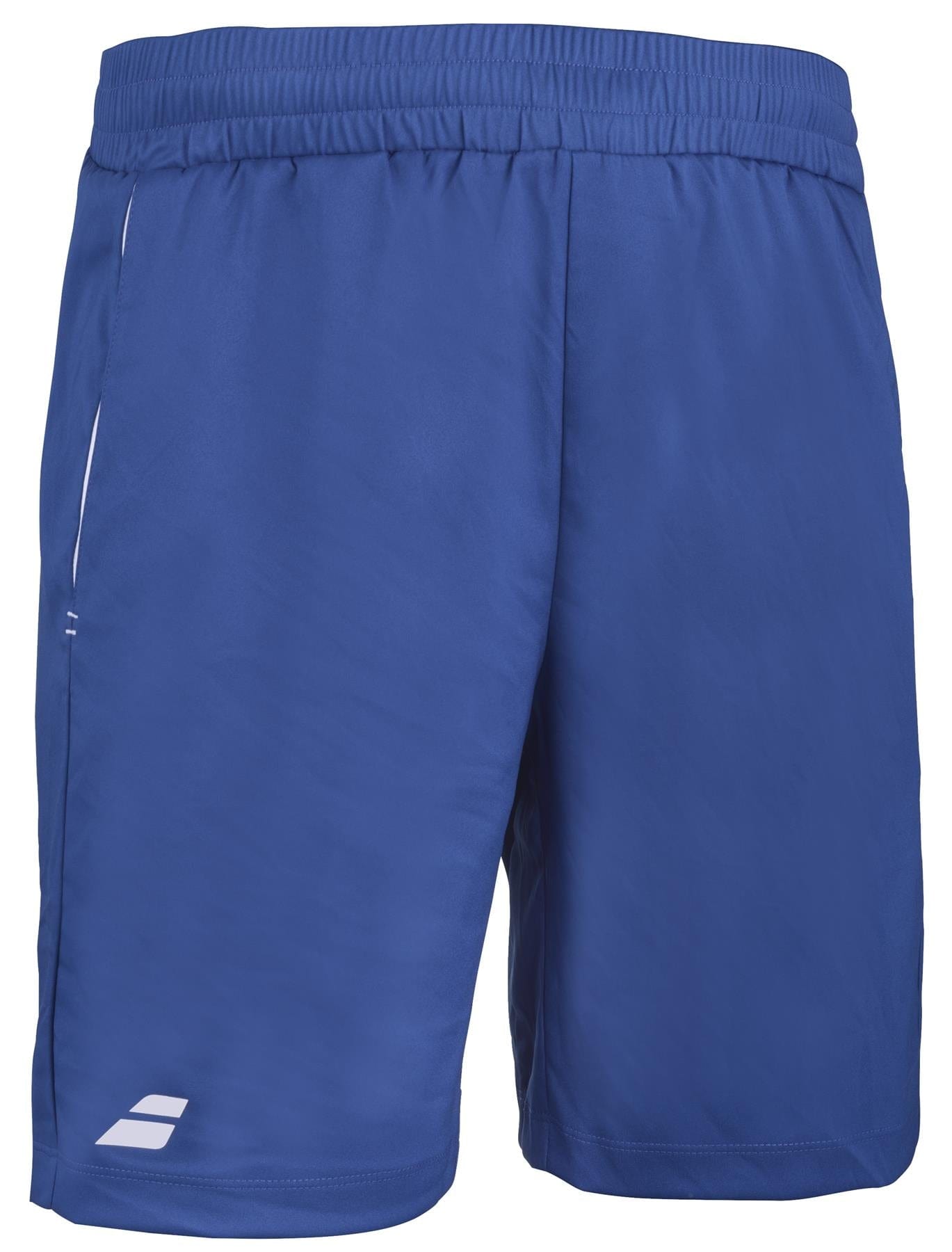 Made with recycled polyester fabric, the Sodalite Blue Babolat Play Men's Tennis Shorts boast an elastic waistband and a discreet white logo on the left side. Their lightweight composition combined with a 360 Motion design ensures they are ideal for both sports and casual wear.