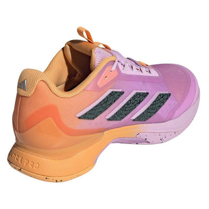 ADIDAS Avacourt 2 Womens Tennis Shoes - Hazy Orange / Legend Ivy / Bliss Lilac - Rear Right