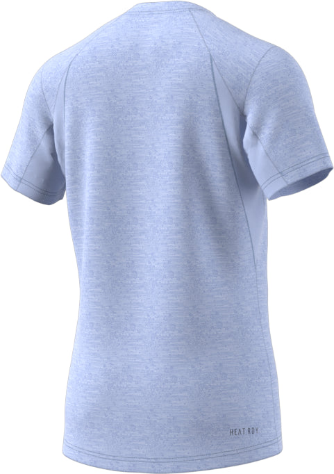 ADIDAS Mens Freelift Tennis T-Shirt - Blue Dawn - Back