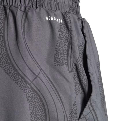 ADIDAS Club Graphic Mens Tennis Shorts - Carbon / Black - Pocket