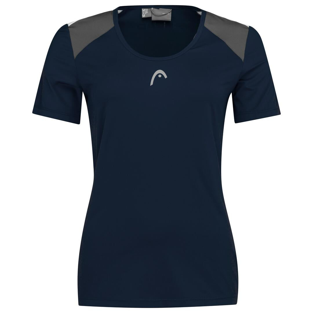 HEAD Womens Club Tech 22 Tennis T-Shirt - Dark Blue