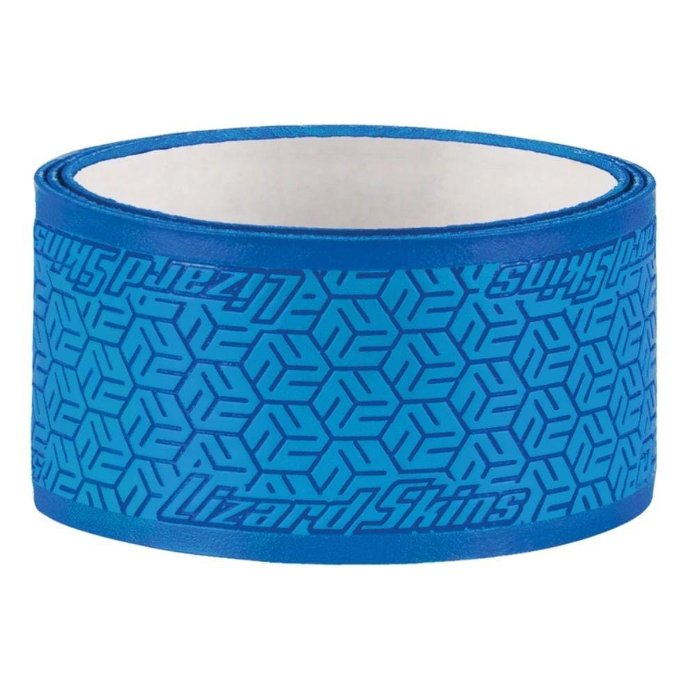 The Lizard Skin DSP Ultra Pickleball Grip 0.8mm in Polar Blue features a stylish geometric design and repeated brand logo, ideal for boosting your pickleball paddle grip.