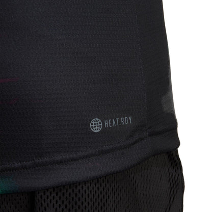 adidas Melbourne Mens Freelift Tennis Polo Shirt - Black / Multi