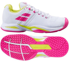 Babolat Propulse Blast All Court Womens Tennis Shoes - White Red Rose