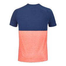 Babolat Mens Play Crew Neck Tennis T-Shirt - Fluo Strike / Estate Blue