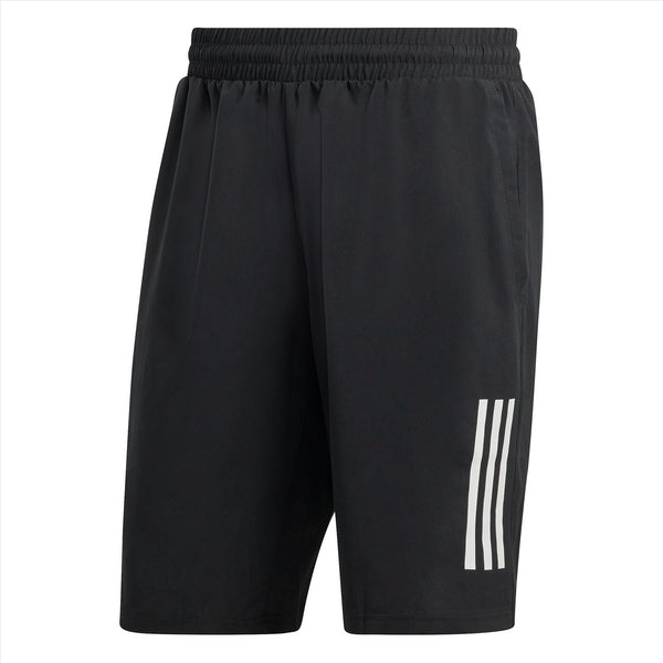 adidas Club 3 Stripe 7" Mens Tennis Shorts - Black