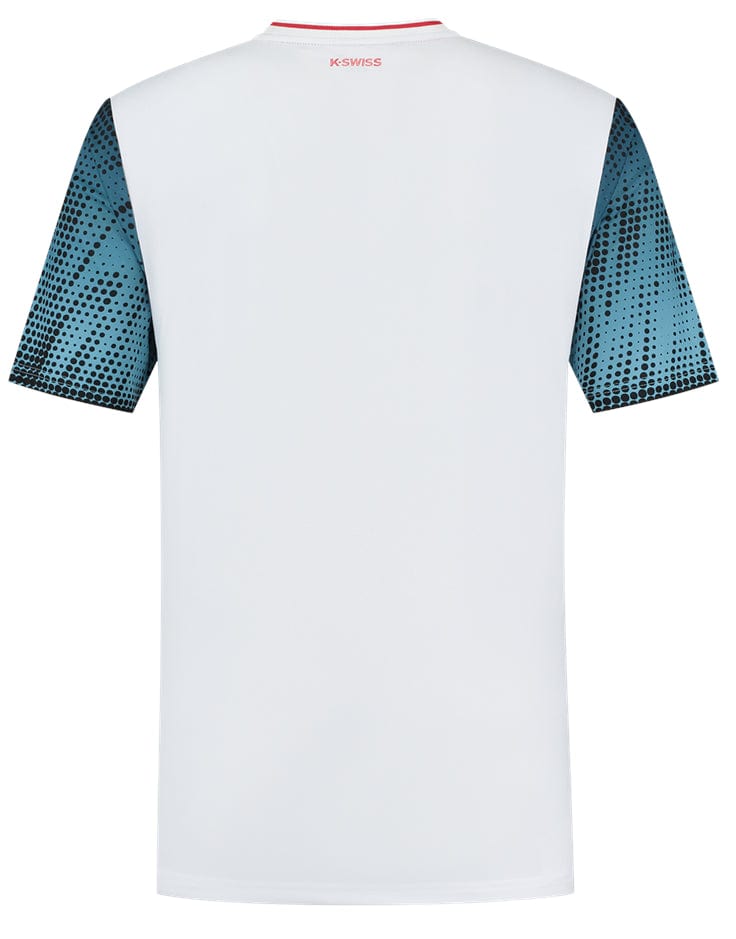 K-Swiss Hypercourt Print Crew 3 Tennis T-Shirt - White