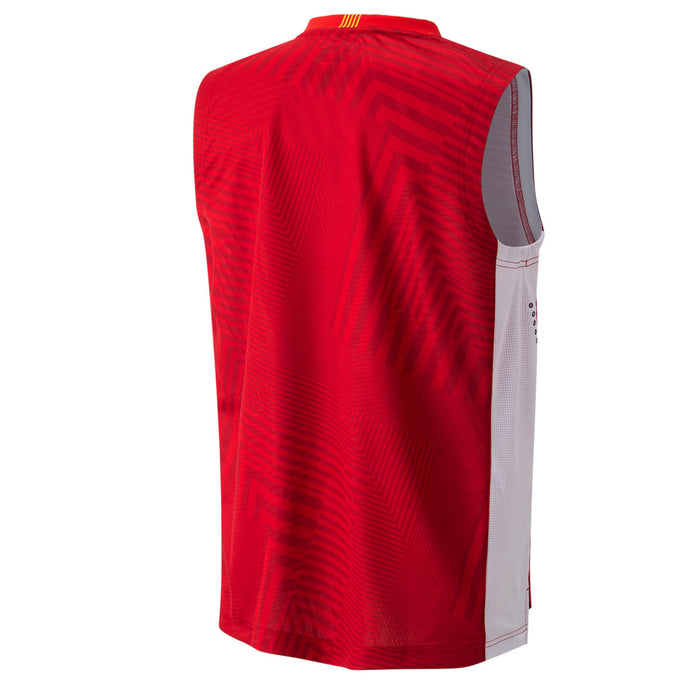 Yonex 10513 Mens Sleeveless Shirt (Team China) - Ruby Red