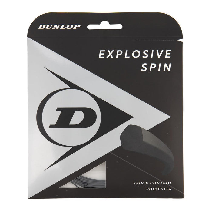 Dunlop Explosive Spin Tennis String (12m Set) - Black - 1.25mm