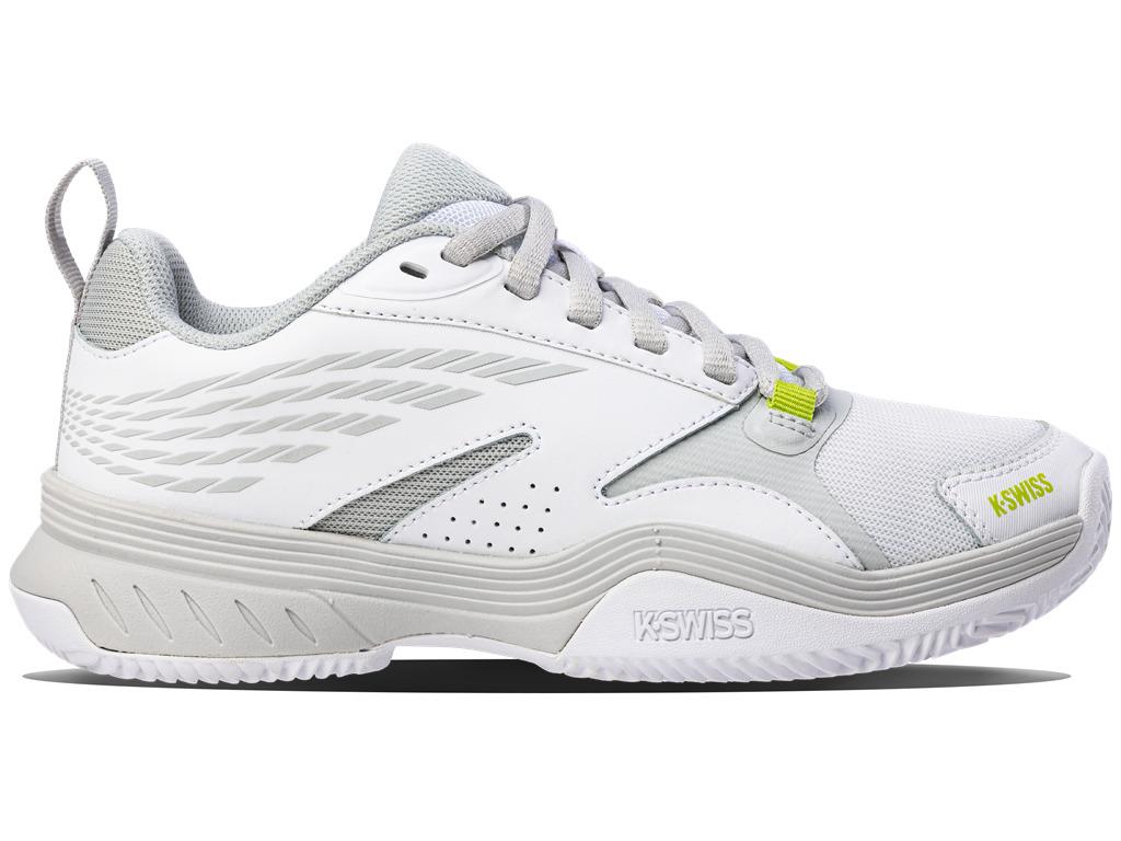 K-Swiss SpeedEX HB Womens Tennis Shoes - White / Grey Violet / Lime Green - Right
