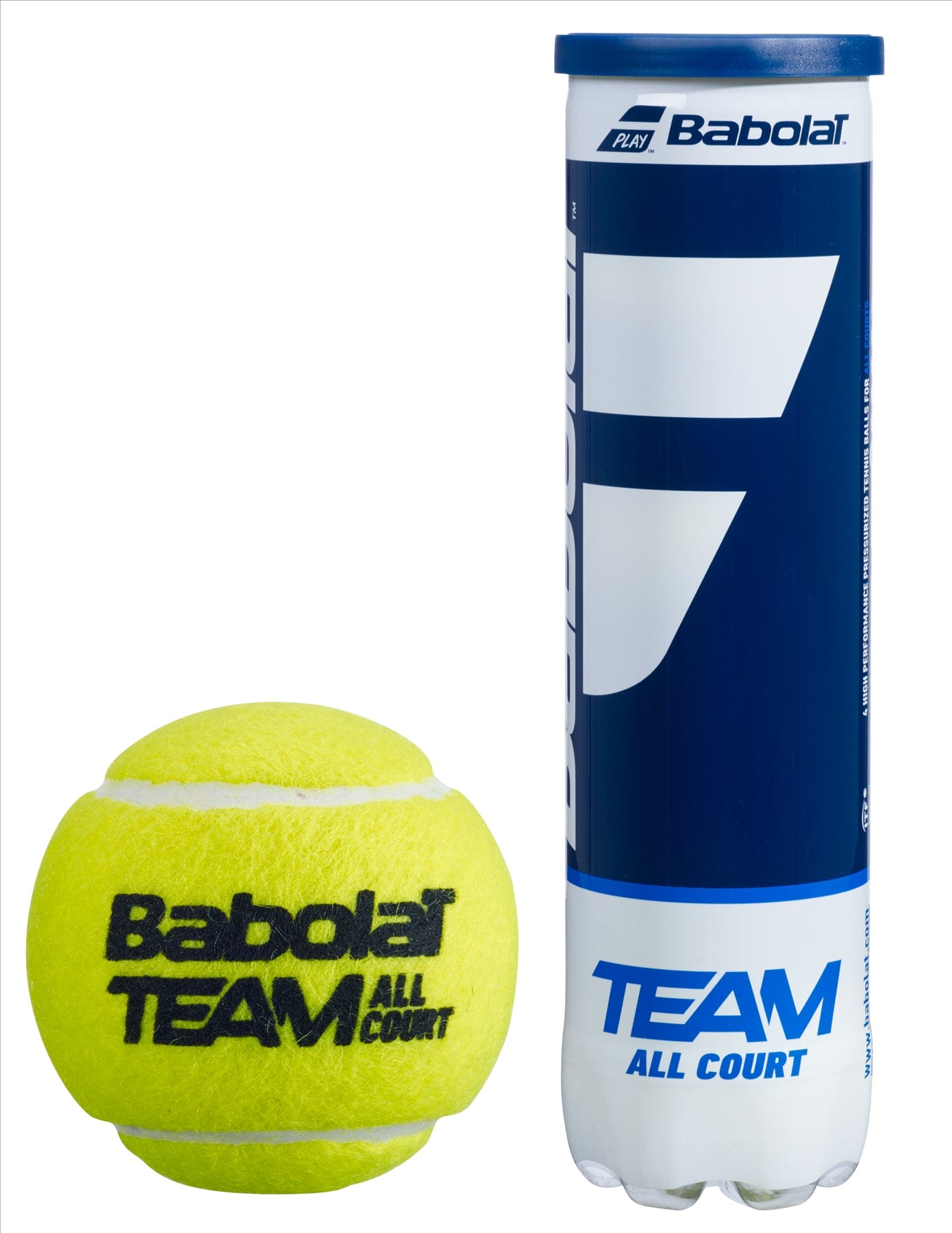 Babolat Pure Team All Court Tennis Balls (4 Ball Tube)