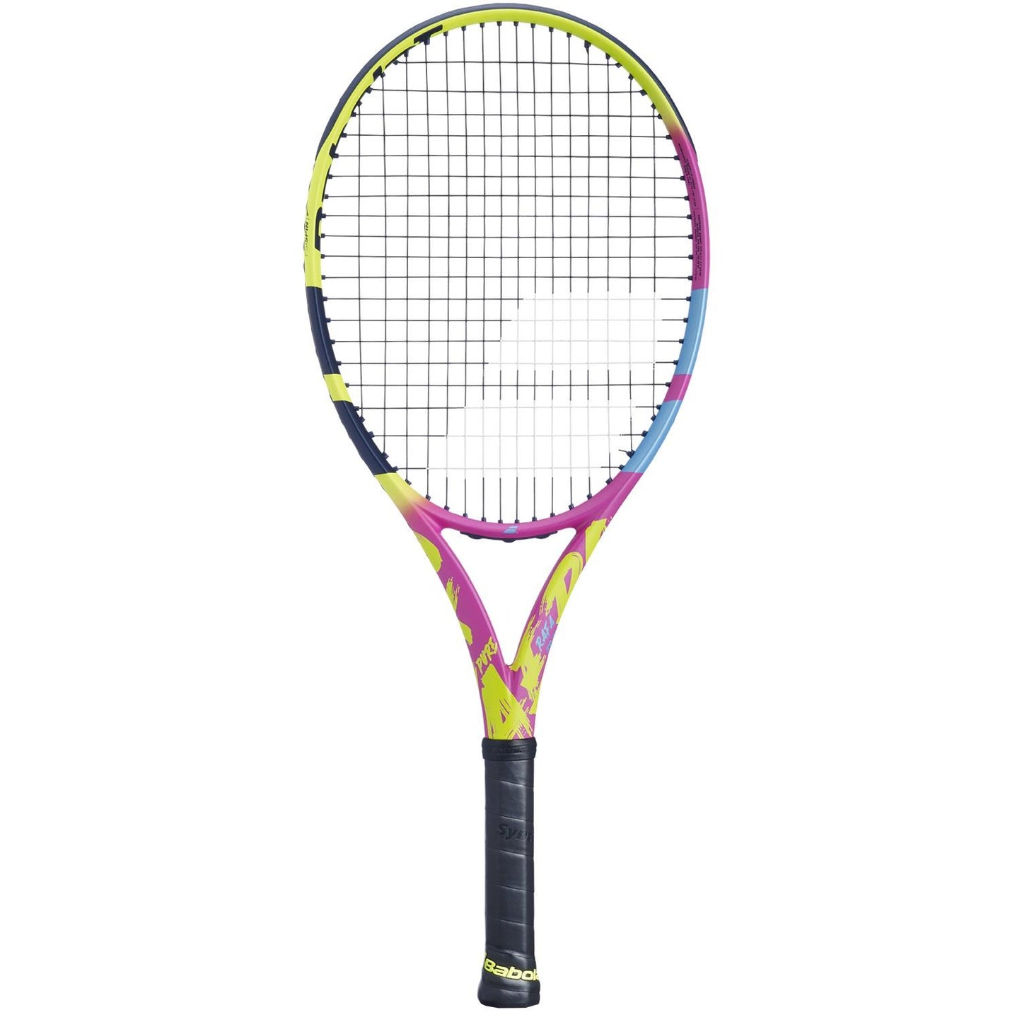 Babolat Pure Aero Rafa Junior 26 Tennis Racket - Yellow / Pink / Blue