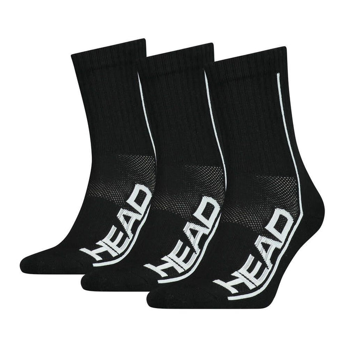 HEAD Performance Tennis Socks (3 Pack) - Black / White