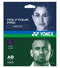 Yonex Polytour Pro Tennis String (12m) - Midnight Purple packaging features a split design with a woman's face on the blue top and a man's face on the green bottom, highlighting this high-performance Yonex polyester string with clear details and logos.