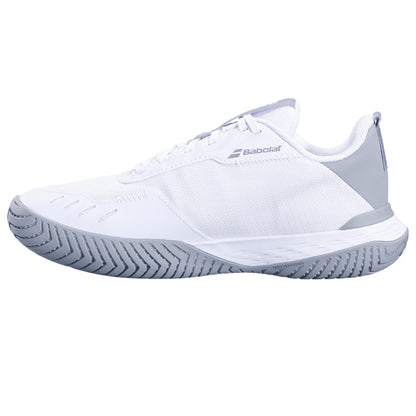 Babolat SFX Evo 2024 Womens Tennis Shoes - White / Lunar Grey - Left