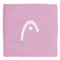 The HEAD 2.5" Tennis Wristband in pink features a textured design with a white minimalist HEAD logo, ideal as a stylish wristband or sweatband for comfortable, on-the-go use.