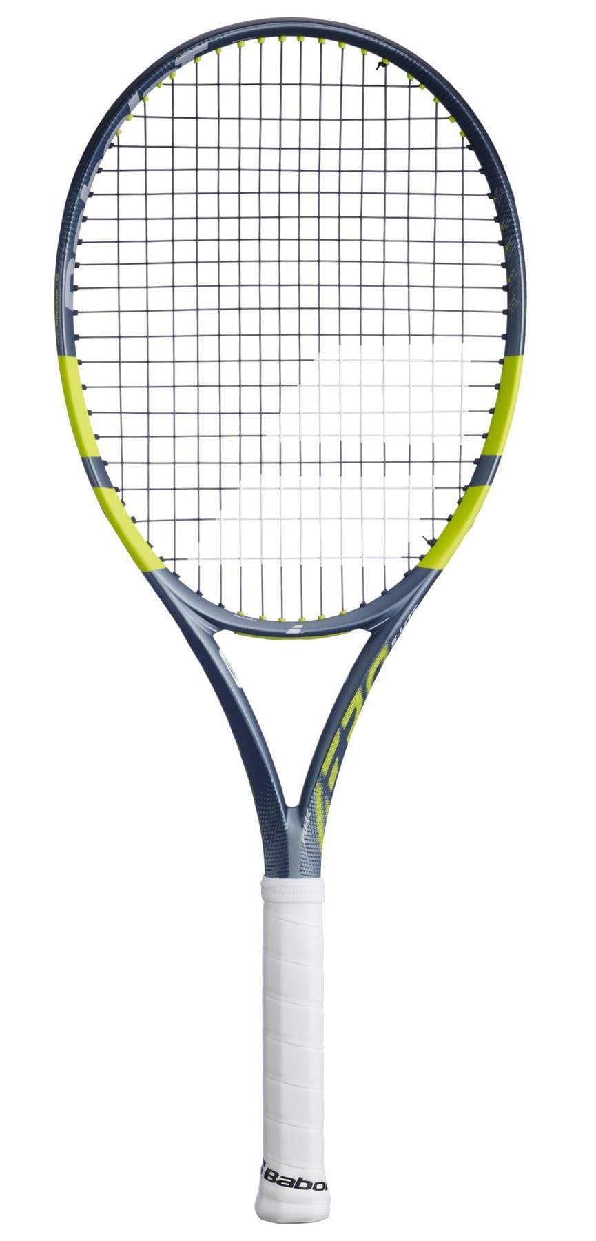 The Babolat Pure Aero Lite 2026 Tennis Racket is a lightweight, spin-friendly racket featuring a blue and yellow frame, black strings, white grip, and "Babolat" branding on the handle.