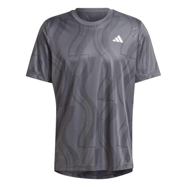 ADIDAS Mens Club Graphic Tennis T-Shirt - Carbon Black