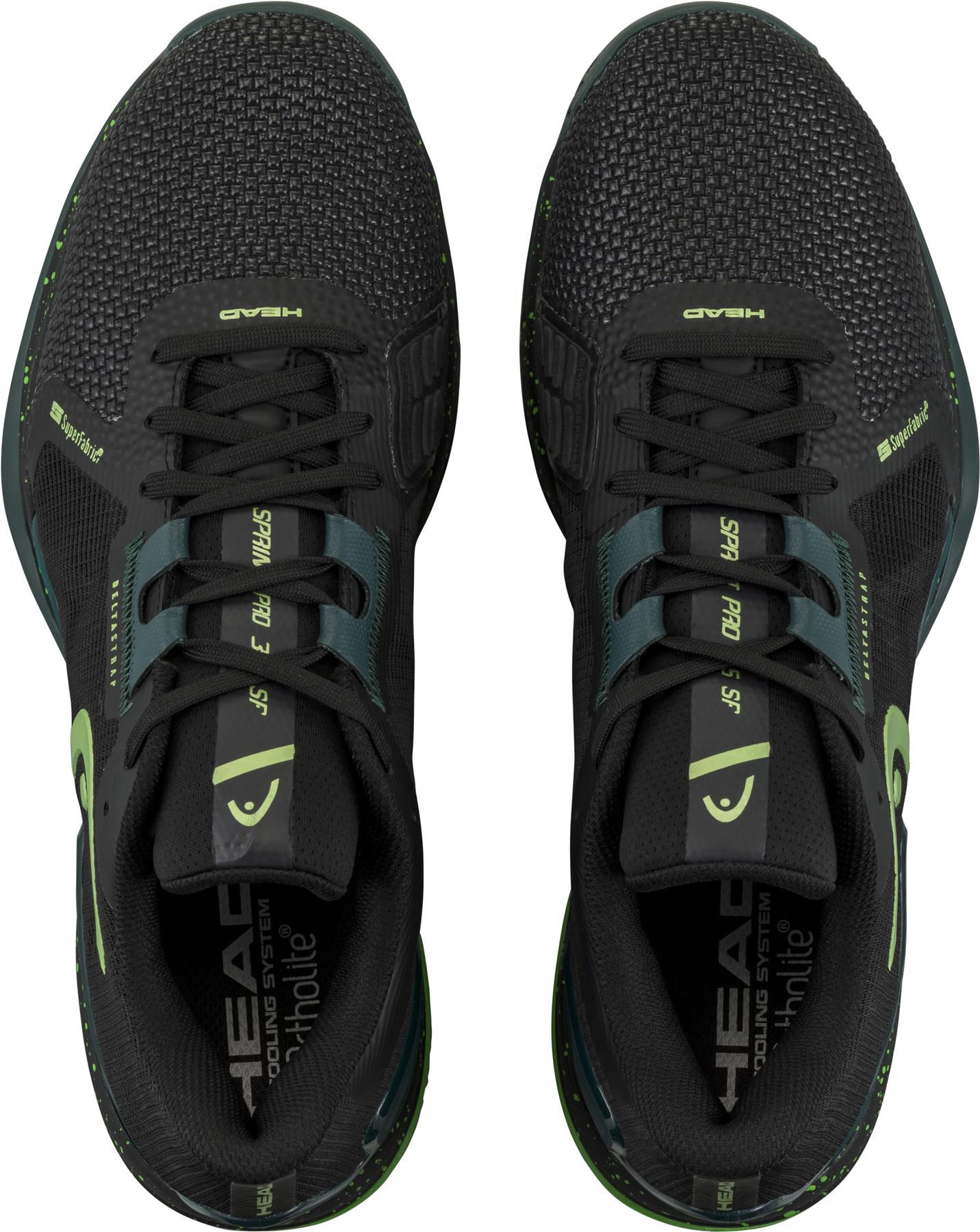 HEAD Sprint Pro SF Mens Tennis Shoes - Black / Forest Green - Top