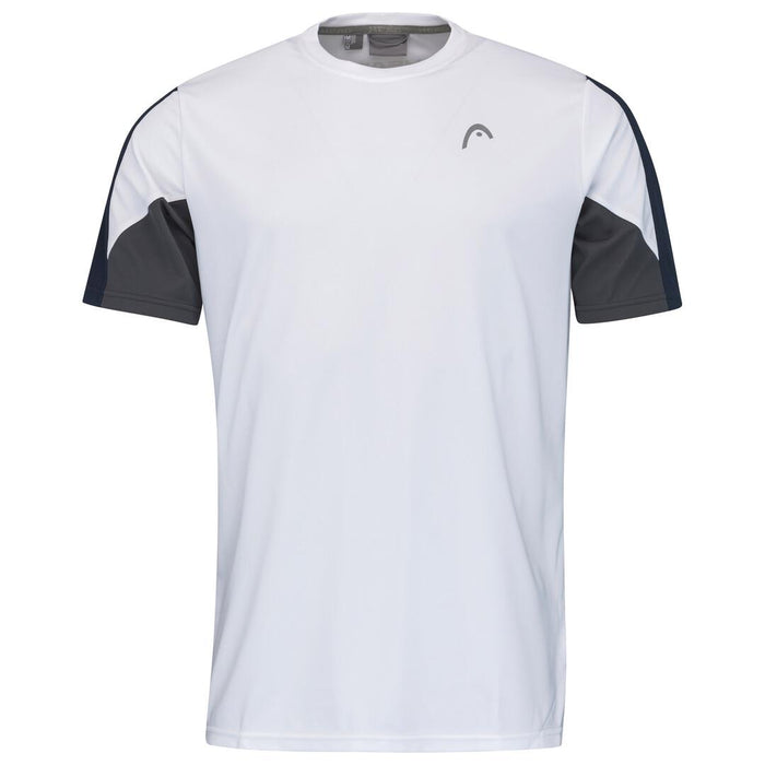 HEAD Club 22 Mens Tech Tennis T-Shirt - White / Dark Blue