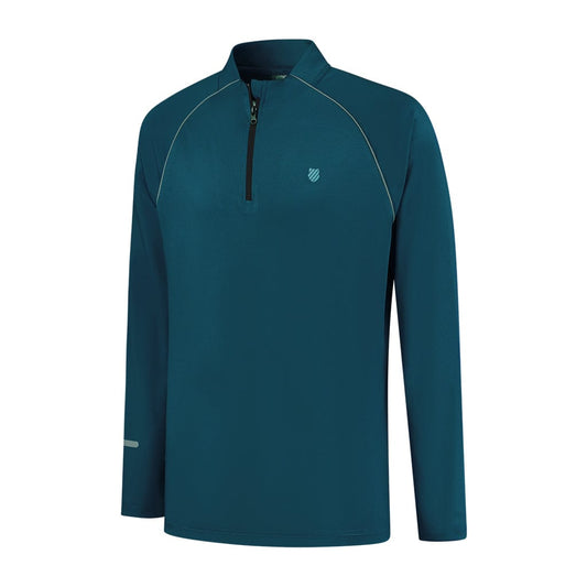 K-Swiss Tac Hypercourt Long Sleeve 3 Tennis Top - Blue Opal