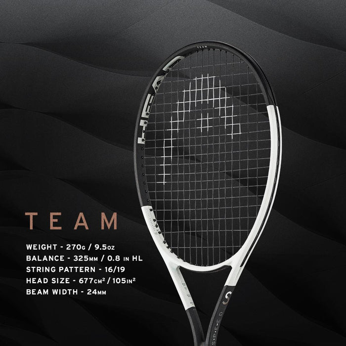 HEAD Speed Team 2024 Tennis Racket - White / Black - Specs
