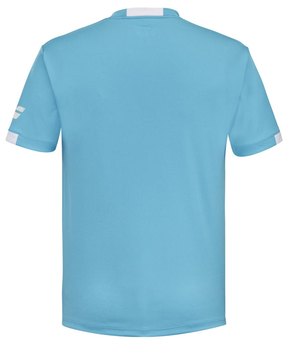 Babolat Play Mens Crew Neck Tennis T-Shirt - Cyan Blue - Back