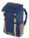 The Babolat Classic Backpack - Dark Blue offers adjustable shoulder straps, a top flap with black buckles, and side mesh pockets. Crafted from recycled PET, this backpack is equipped with a front logo patch and a zipper for extra storage space, making it ideal for transporting your tennis essentials.