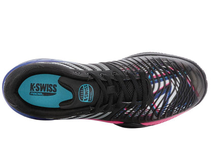 K-Swiss Express Light 3 HB Indoor Court Mens Tennis Shoes - Black / Blue / Pink - Top
