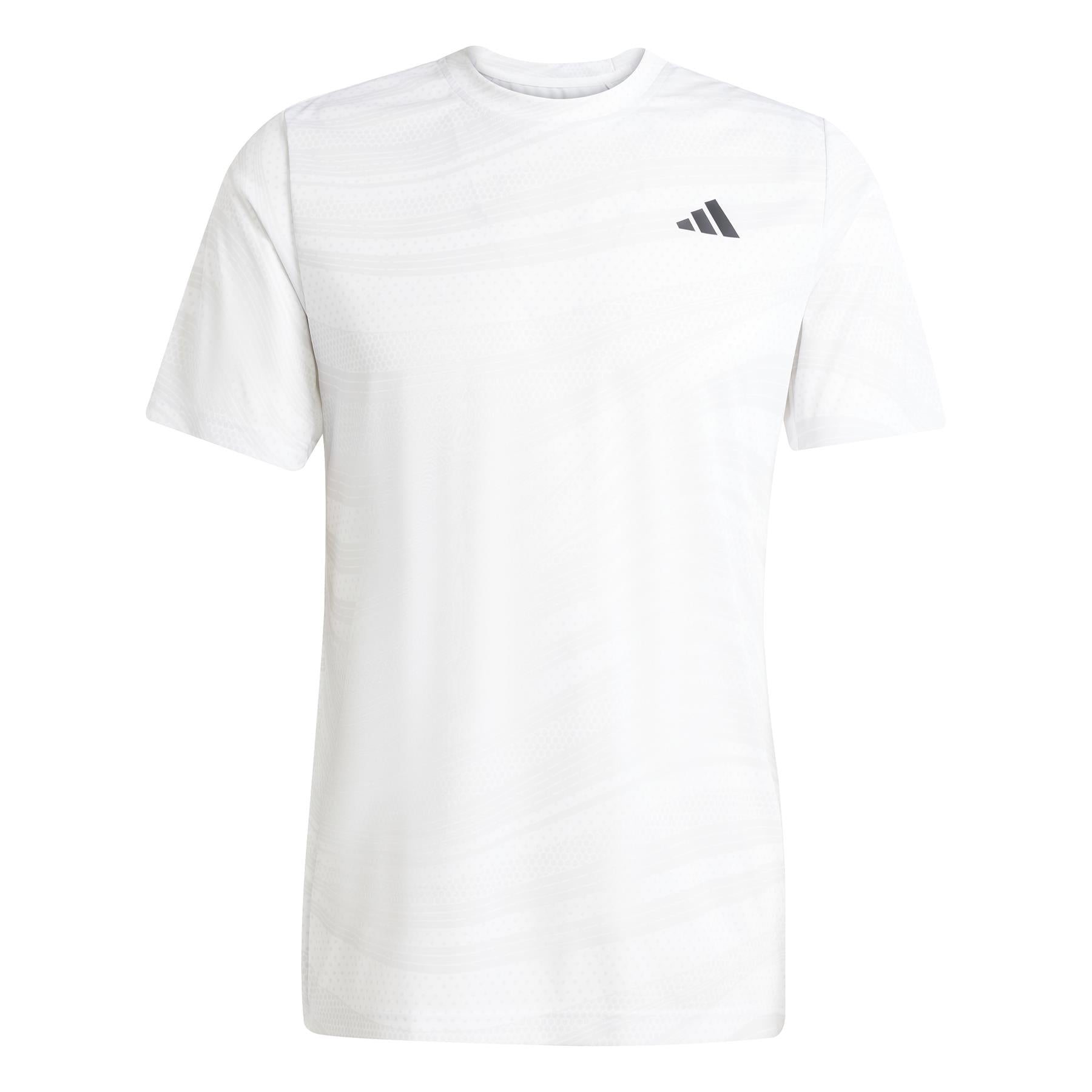 ADIDAS Mens Club Graphic Tennis T-Shirt White Grey1