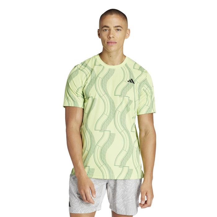 ADIDAS Mens Club Graphic Tennis T-Shirt - Green