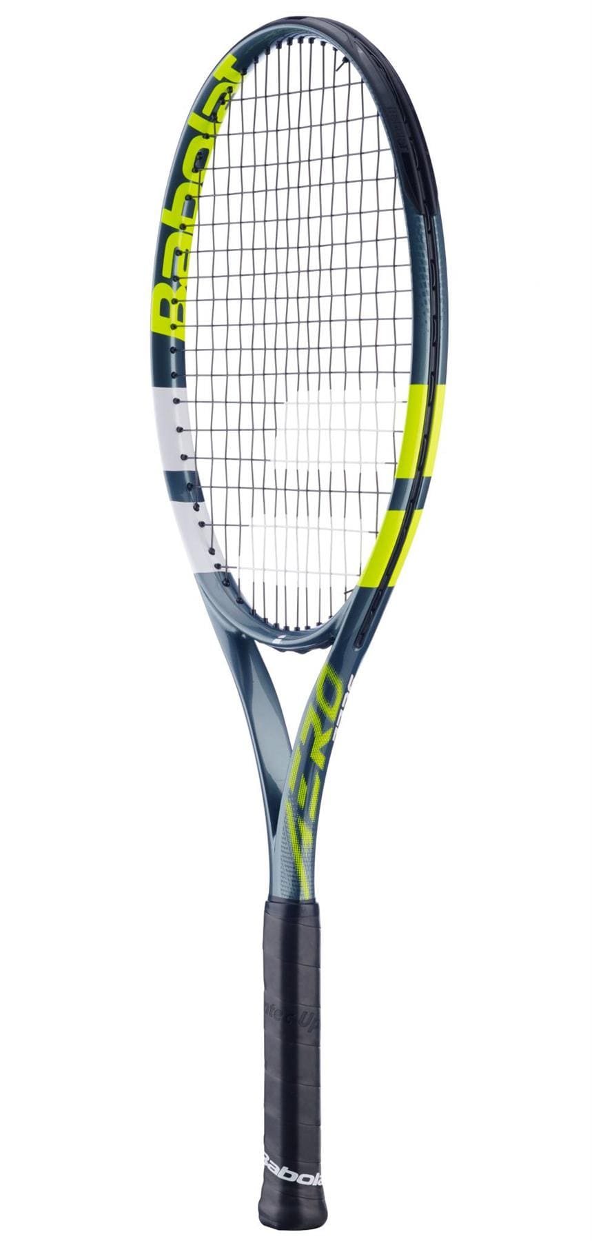 The Babolat Aero Junior 26 Tennis Racket 2026 by Babolat features a graphite composite black and yellow frame, black strings, and a black grip, displayed on a white background.