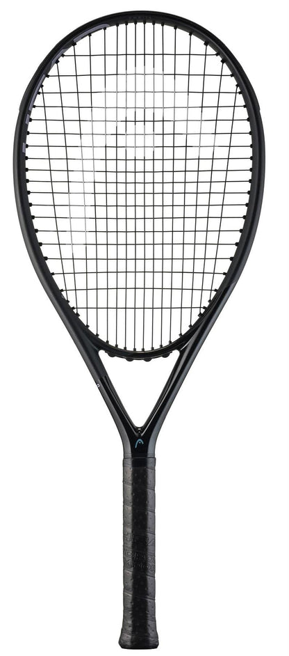The HEAD PWR 115 Tennis Racket by HEAD is lightweight and designed for beginners, combining a stylish black frame with excellent performance.
