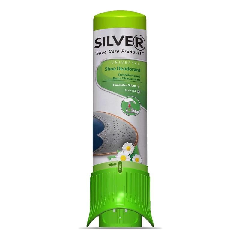 Experience the refreshing power of our Silver Shoe Fresh Shoe Deodorant Spray 100ml by Shoestring, crafted to maintain a delightful fresh scent in your shoes all day.
