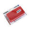 A Karakal red jumbo wristband is attractively packaged with visible branding, highlighting its highly absorbent cotton features. The packaging includes a website URL at the bottom for additional information.