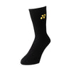 Yonex 19120EX 3D ERGO Crew Tennis Socks - Black / Yellow (1 Pair)