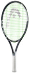 The HEAD IG Speed Junior 24 2026 Tennis Racket is lightweight, with green and black strings featuring the HEAD logo, a black and white frame with the brand name on the side, and a white grip—ideal as a kids' tennis racket.
