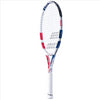 Babolat Drive Junior 24 Girls Tennis Racket - White / Pink / Blue - Left