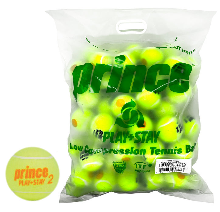 Prince Play & Stay Stage 2 Tennis Balls - 72 Bag