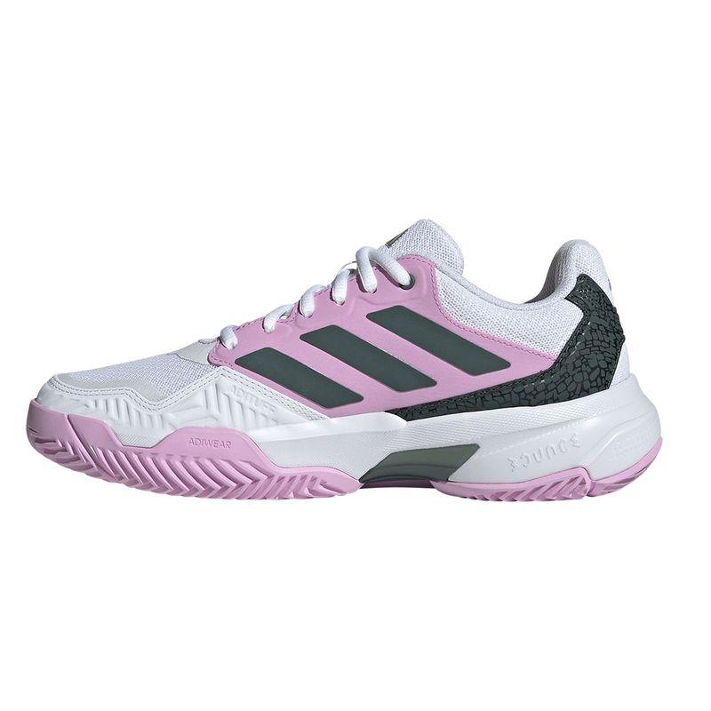 ADIDAS CourtJam Control 3 Womens Tennis Shoes - Bronze Strata / Legend Ink / Bliss Lilac - Left
